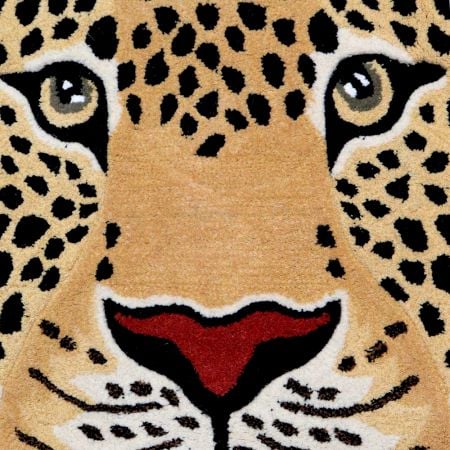 Hand tufted Rug Woolen Himalayan Leopard Head Rug